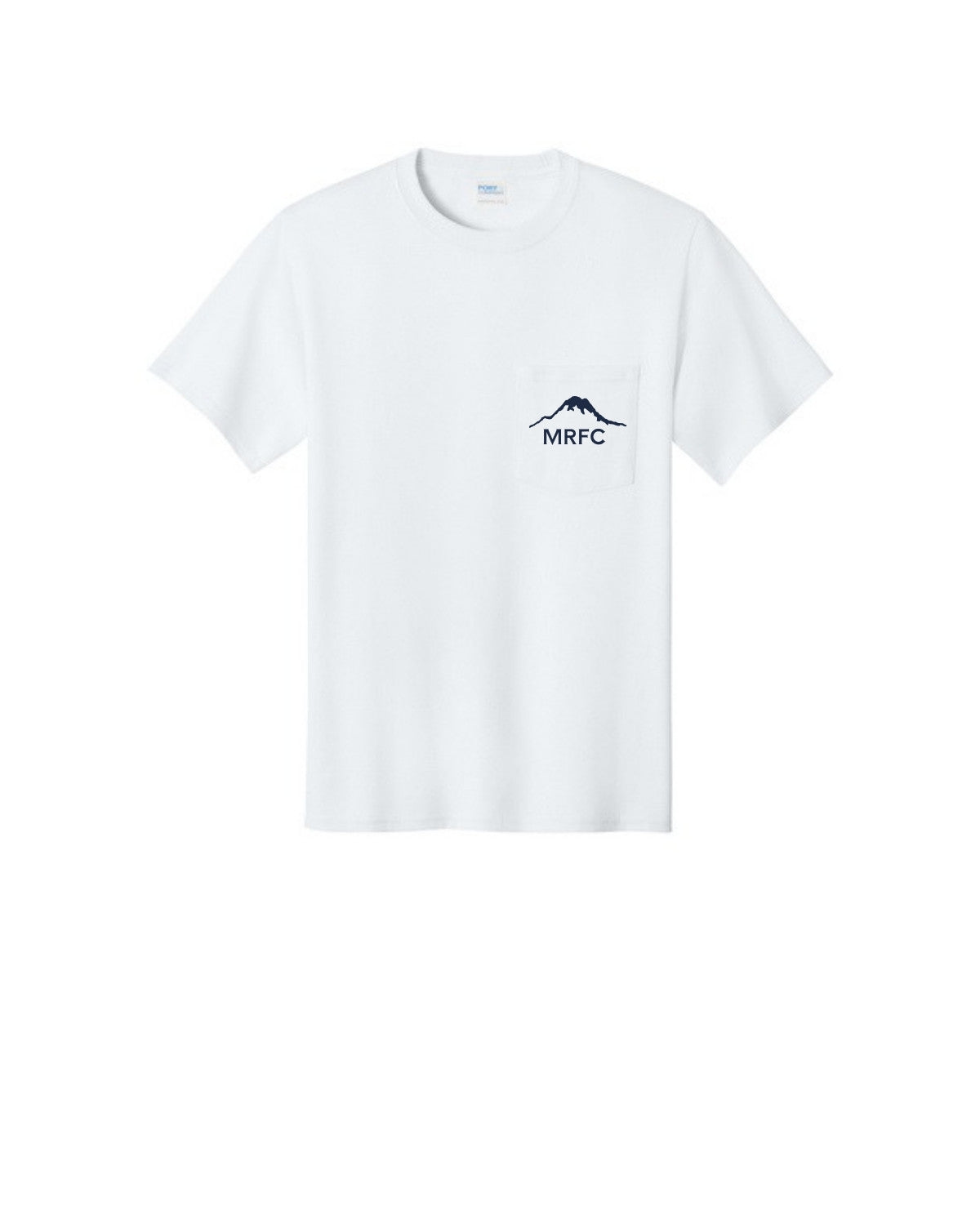 MRFC - White Essential Pocket Tee (Navy Logo) - PC61P
