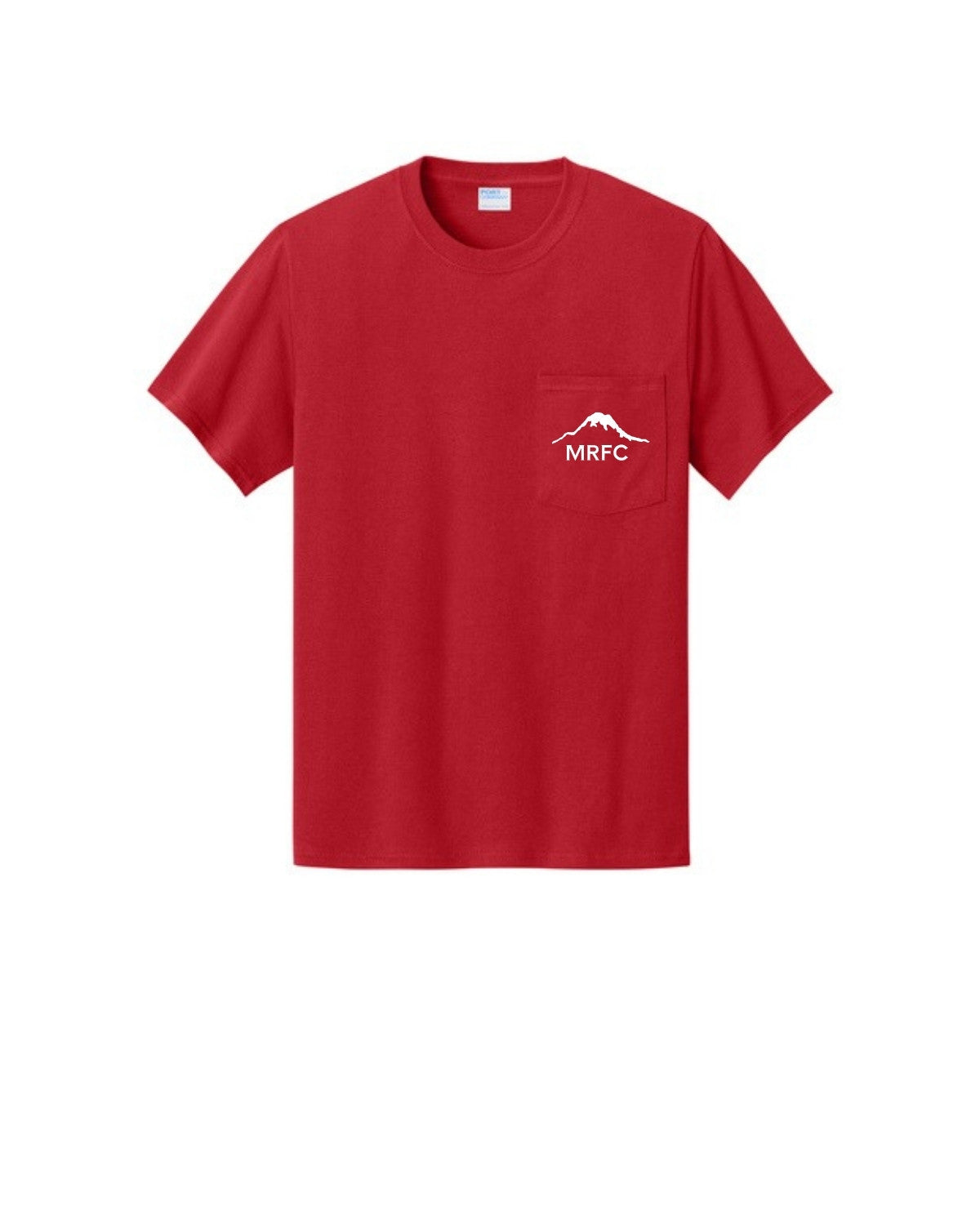 MRFC - Red Essential Pocket Tee (White Logo) - PC61P