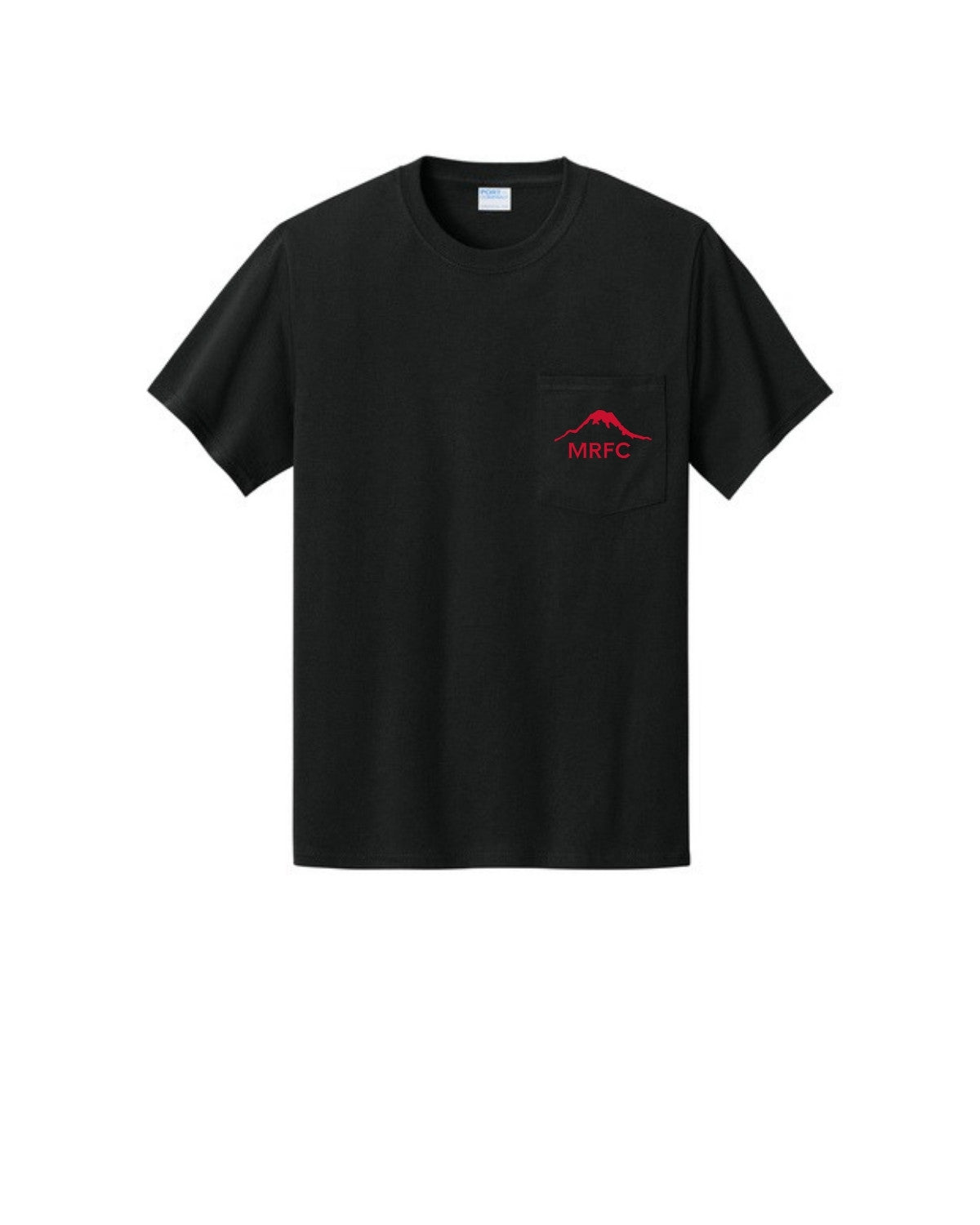 MRFC - Black Essential Pocket Tee (Red Logo) - PC61P
