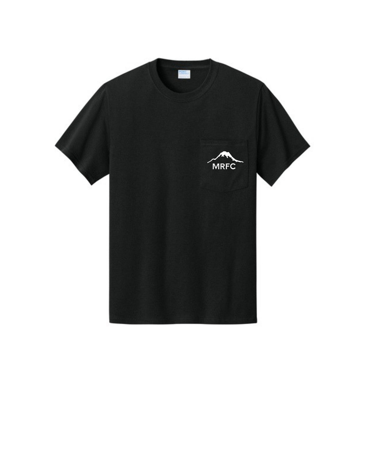MRFC - Black Essential Pocket Tee (White Logo) - PC61P