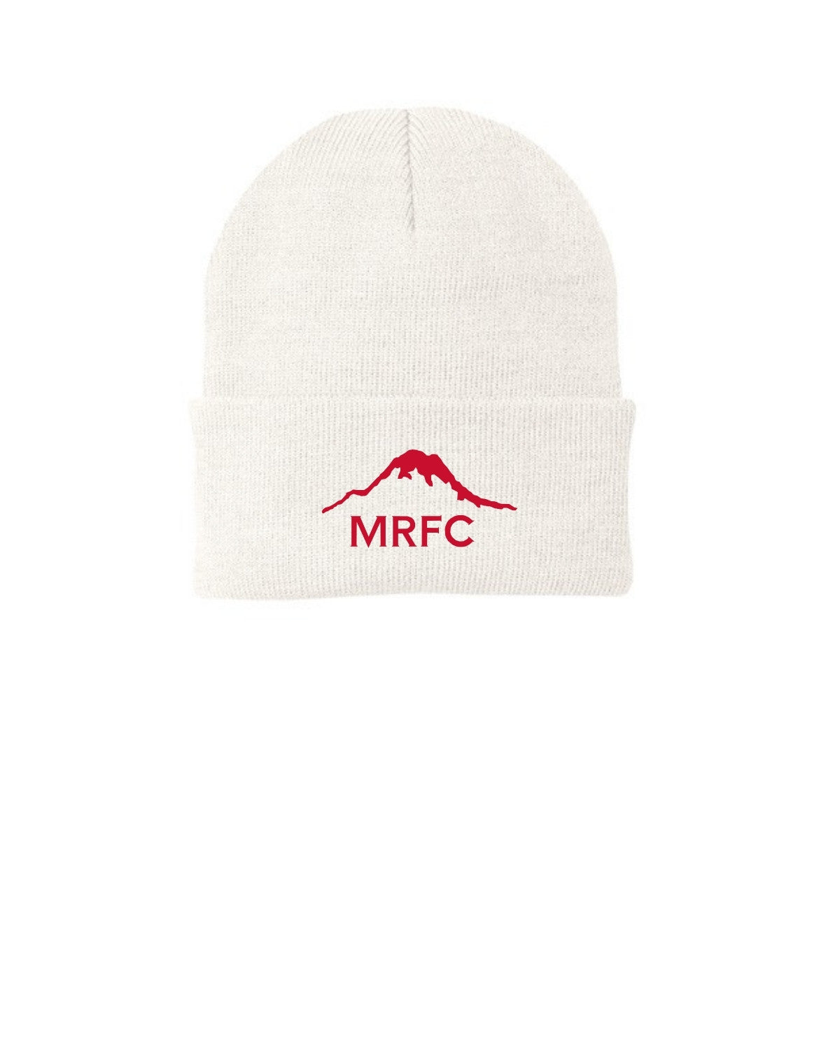 MRFC - White Knit Cap (Red Logo) - CP90
