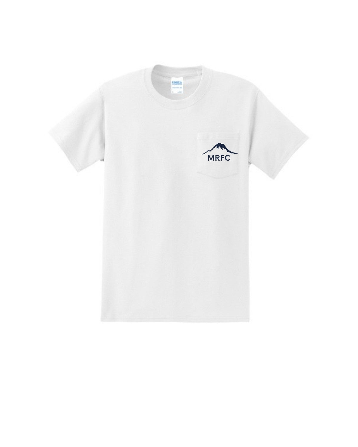 MRFC - White Essential Pocket Tee (Navy Logo) - PC61PT