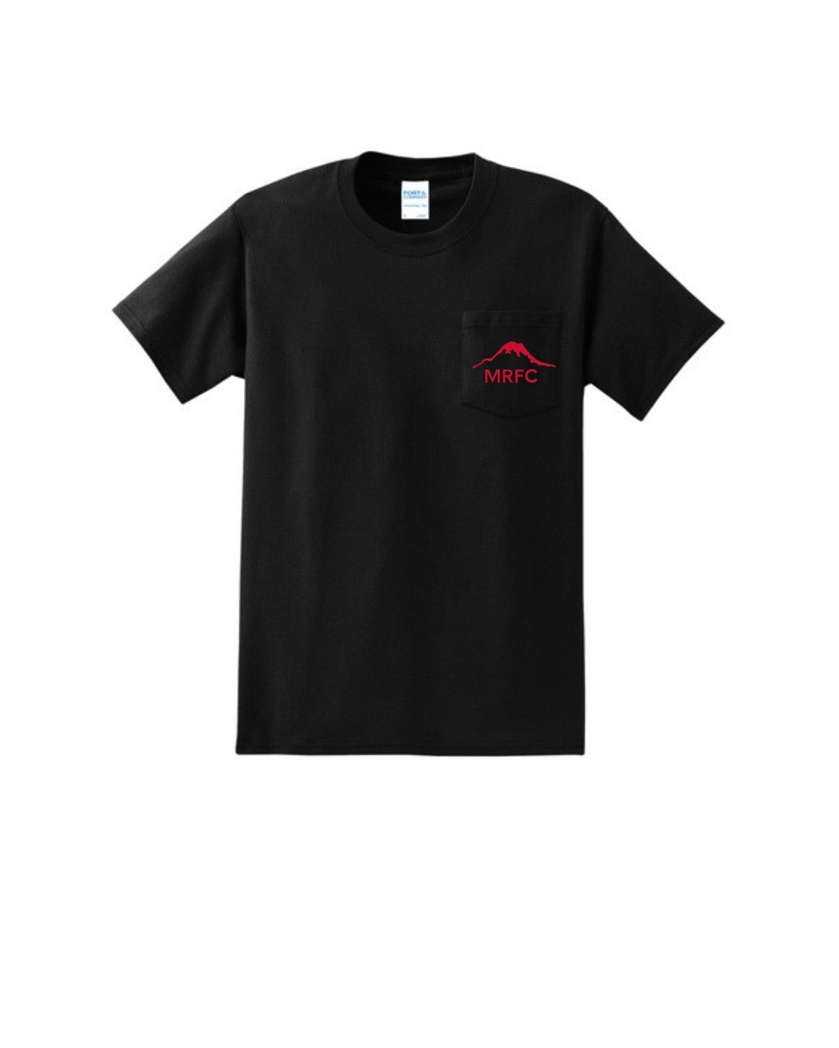 MRFC - Black Essential Pocket Tee (Red Logo) - PC61PT