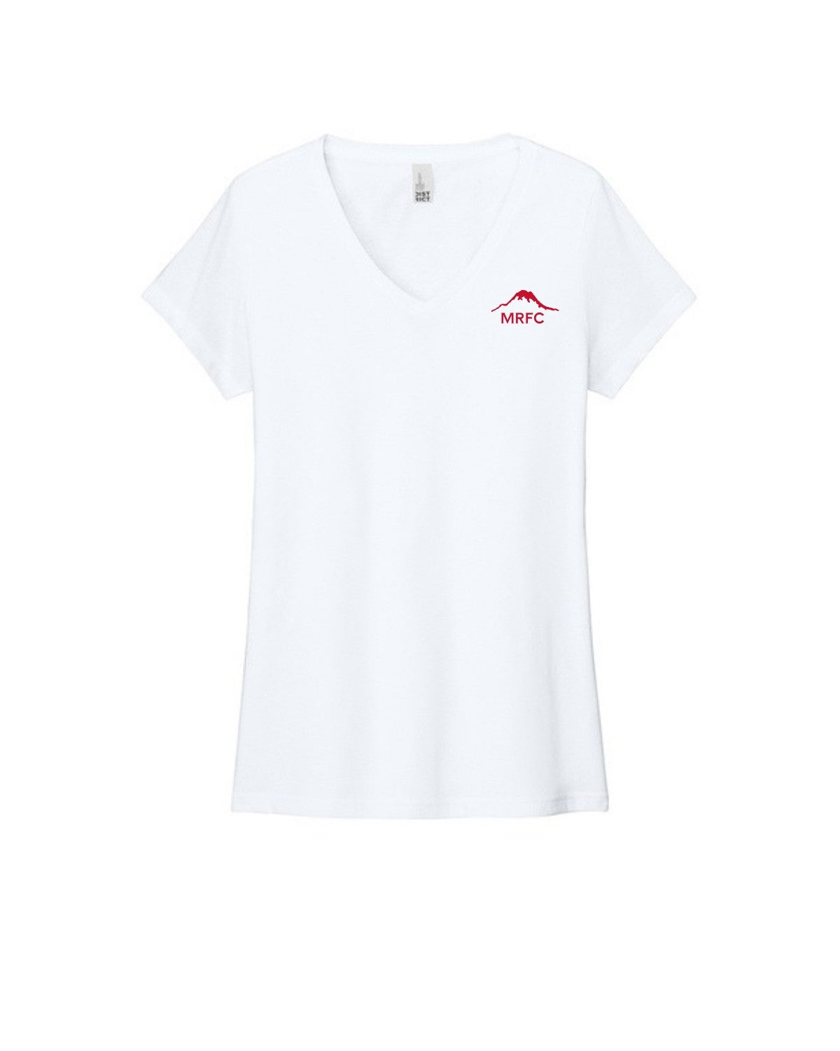 MRFC - White Women's Concert Tee V-Neck (Red Logo) - DT5002