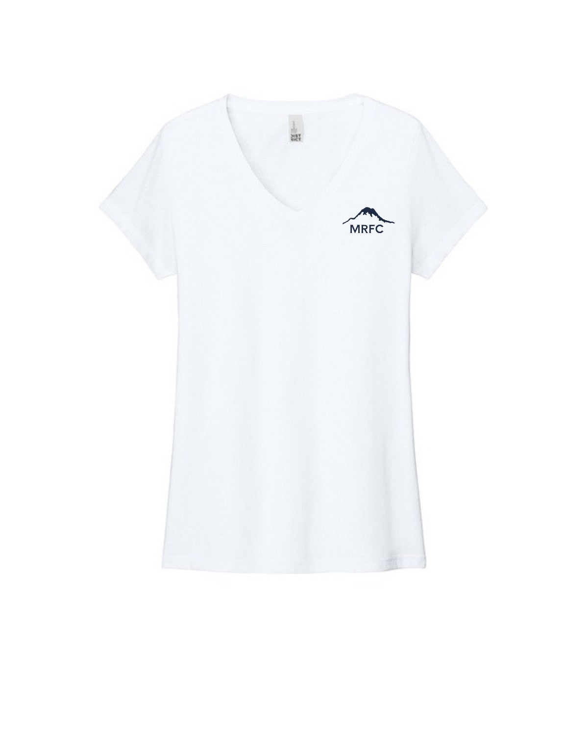 MRFC - White Women's Concert Tee V-Neck (Navy Logo) - DT5002