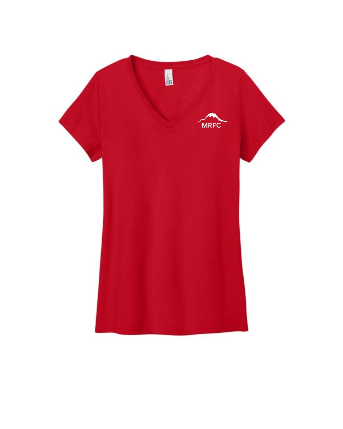 MRFC - Red Women's Concert Tee V-Neck (White Logo) - DT5002