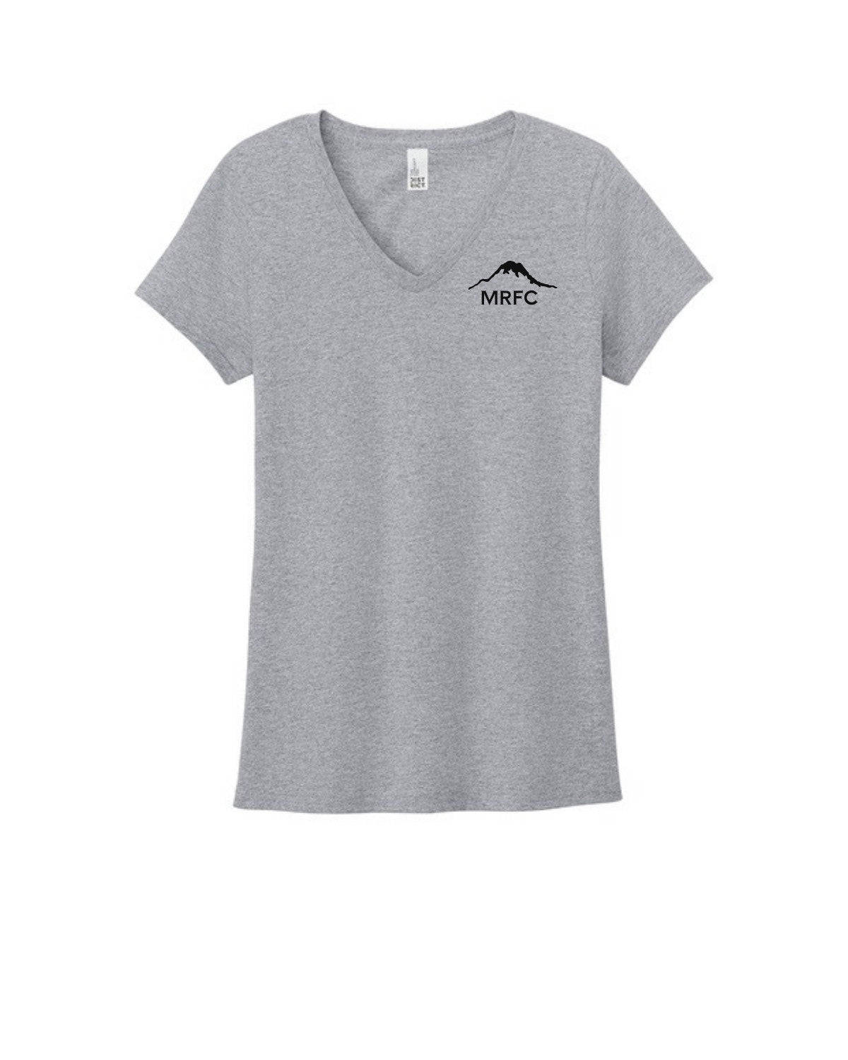 MRFC - Heather Grey Women's Concert Tee V-Neck (Black Logo) - DT5002